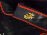Vintage USMC Dress Blues Jacket-Pistol Marksman Qualification Badge-Size 38S