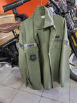 Vtg U.S. Air Force Dk. Green Long Sleeve Shirt Space Command 15 1/2 X 35 Roach