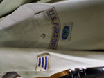 Vtg U.S. Air Force Dk. Green Long Sleeve Shirt Space Command 15 1/2 X 35 Roach