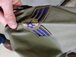 Vtg U.S. Air Force Dk. Green Long Sleeve Shirt Space Command 15 1/2 X 35 Roach
