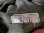 Vtg U.S. Air Force Dk. Green Long Sleeve Shirt Space Command 15 1/2 X 35 Roach