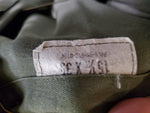 Vtg U.S. Air Force Dk. Green Long Sleeve Shirt Space Command 15 1/2 X 35 Roach