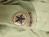 Vtg Vietnam Era U.S. Army Airborne Long Sleeve Shirt Civil Engineer Embroidery