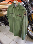 Vtg Vietnam Era U.S. Army Airborne Long Sleeve Shirt Civil Engineer Embroidery