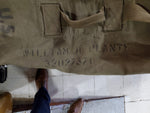 WW2 1944 Tweedies US Army Duffle Bag Backpack Travel-William H. Plantf-32027370