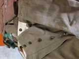 Vintage WW2 Army Wool Field Trousers w/ Cap Circa 1940s Button Down Inseam 34X31