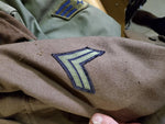 Vintage WW2 US Army Green Short Ike Wool Officer's Jacket Size 36 Rare Militaria