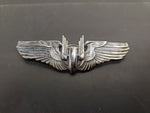 Rare WWII Sterling Silver U.S. Military 3" Aerial Gunner Bomber Wings Lapel Pin