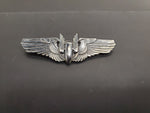 Rare WWII Sterling Silver U.S. Military 3" Aerial Gunner Bomber Wings Lapel Pin