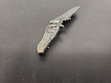 Rare WWII Sterling Silver U.S. Military 3" Aerial Gunner Bomber Wings Lapel Pin
