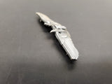 Rare WWII Sterling Silver U.S. Military 3" Aerial Gunner Bomber Wings Lapel Pin