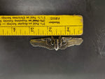 Rare WWII Sterling Silver U.S. Military 3" Aerial Gunner Bomber Wings Lapel Pin
