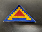 Vtg WWII U.S. 7th Army "7 Steps to Hell" Color Shoulder Cut Edge Patch Badge