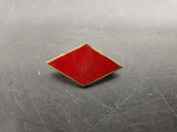 Vintage U.S. Army 5th Infantry Division Lapel Pin Badge Red/Gold Diamond Jacket