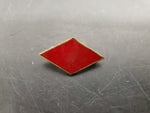 Vintage U.S. Army 5th Infantry Division Lapel Pin Badge Red/Gold Diamond Jacket