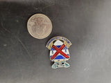 WWII 13th Infantry Regiment "First At Vicksburg" DI Unit Crest Pin Forty Rounds
