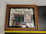 Vintage Coca-Cola Mirror Sign Delicious 5 cent Relieves Fatigue Condition Mint!!