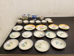 Vintage 24 Piece Made in Japan Miniature Ceramic Floral Tea Cup Set W/ Saucers