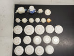 Vintage 24 Piece Made in Japan Miniature Ceramic Floral Tea Cup Set W/ Saucers