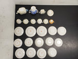 Vintage 24 Piece Made in Japan Miniature Ceramic Floral Tea Cup Set W/ Saucers