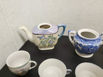 Vintage 24 Piece Made in Japan Miniature Ceramic Floral Tea Cup Set W/ Saucers