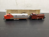 Vtg Life Like Trains Santa Fe Locomotive & A.T. & S.F. Caboose7785 Loco Alco FA1