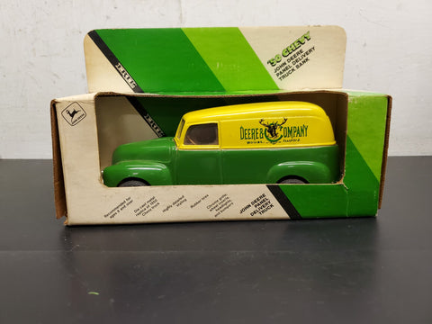 Ertl Toys'50 Chevy John Deere Panel Delivery Truck Bank NIB Locking Bank w/ Key