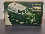Ertl Toys'50 Chevy John Deere Panel Delivery Truck Bank NIB Locking Bank w/ Key