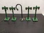 Vtg Lot 5 O Gauge Lamp Posts Train Set Locomotive Station Light Street Light