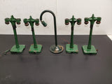 Vtg Lot 5 O Gauge Lamp Posts Train Set Locomotive Station Light Street Light
