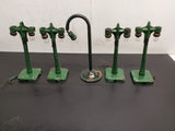 Vtg Lot 5 O Gauge Lamp Posts Train Set Locomotive Station Light Street Light