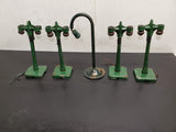 Vtg Lot 5 O Gauge Lamp Posts Train Set Locomotive Station Light Street Light