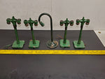 Vtg Lot 5 O Gauge Lamp Posts Train Set Locomotive Station Light Street Light