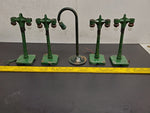 Vtg Lot 5 O Gauge Lamp Posts Train Set Locomotive Station Light Street Light