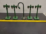 Vtg Lot 5 O Gauge Lamp Posts Train Set Locomotive Station Light Street Light