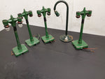 Vtg Lot 5 O Gauge Lamp Posts Train Set Locomotive Station Light Street Light