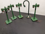 Vtg Lot 5 O Gauge Lamp Posts Train Set Locomotive Station Light Street Light