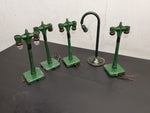 Vtg Lot 5 O Gauge Lamp Posts Train Set Locomotive Station Light Street Light