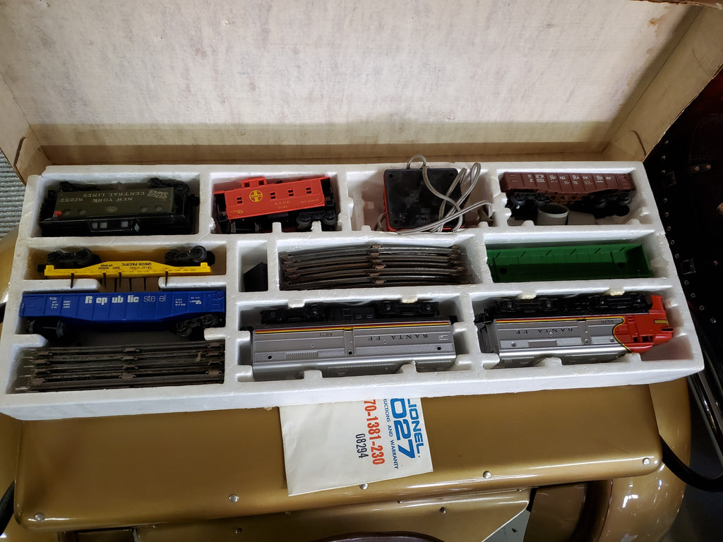 Vtg Lionel Santa Fe Double Diesel Complete O27 Gauge Electric Train No cyclewarehouse.online