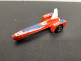 Vintage 1979 Hot Wheels Red Jet Rocket Car Stars Stripes Black Wall Very Nice