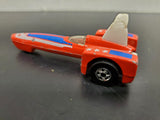 Vintage 1979 Hot Wheels Red Jet Rocket Car Stars Stripes Black Wall Very Nice