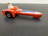 Vintage 1979 Hot Wheels Red Jet Rocket Car Stars Stripes Black Wall Very Nice