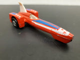 Vintage 1979 Hot Wheels Red Jet Rocket Car Stars Stripes Black Wall Very Nice