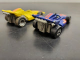 Vtg Set of 1973 Hot Wheels Indy Cars #2 -1:64 Diecast Car-Malaysia Blue & Yellow
