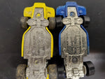 Vtg Set of 1973 Hot Wheels Indy Cars #2 -1:64 Diecast Car-Malaysia Blue & Yellow