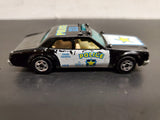 Vtg 1977 Hot Wheels Mattel Malaysia Police Car 123 Radar Equipped Serve &Protect
