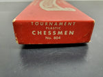 Vtg E.S. Lowe Staunton Pattern Chessmen Plastic Tournament Set-Pieces Only