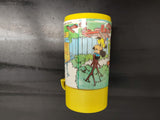 Vtg 70's Walt Disney "Mickey Mouse Club" Yellow Plastic Aladdin Thermo Bottle VF