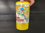 Vtg 70's Walt Disney "Mickey Mouse Club" Yellow Plastic Aladdin Thermo Bottle VF