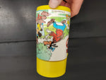 Vtg 70's Walt Disney "Mickey Mouse Club" Yellow Plastic Aladdin Thermo Bottle VF